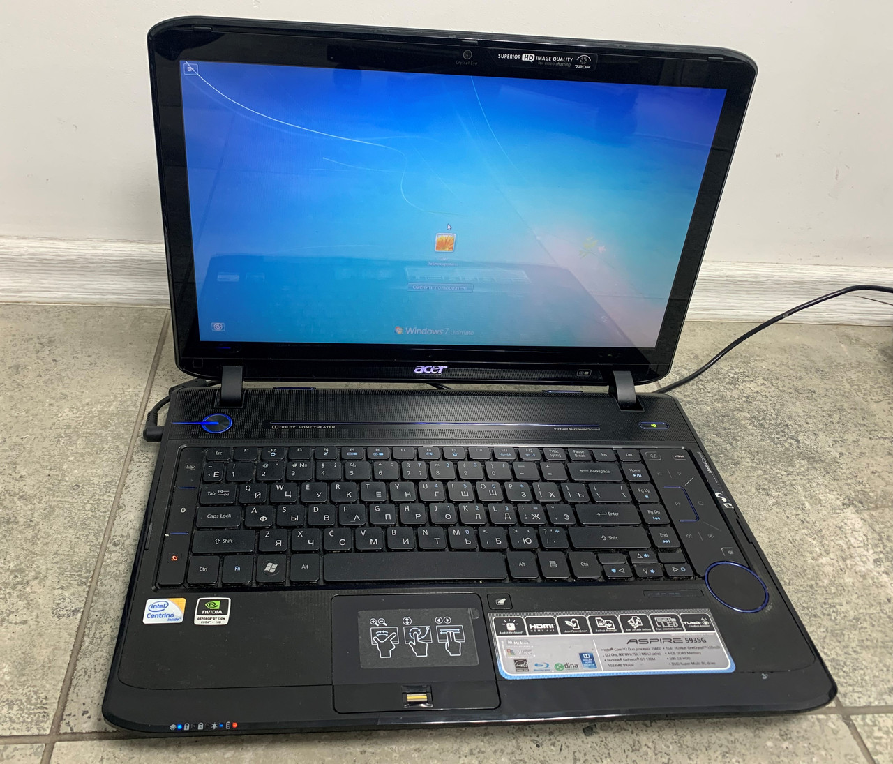 Ноутбук БУ Acer Aspire 5935G чорний