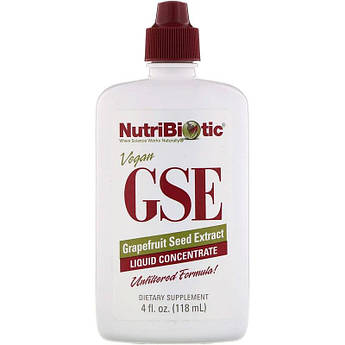 Екстракт насіння грейпфрута GSE NutriBiotic рідкий концентрат натуральна підтримка здоров'я 118 мл