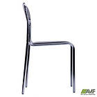 Стілець Аскона Хром кожзам ПВХ чорний, фото 7