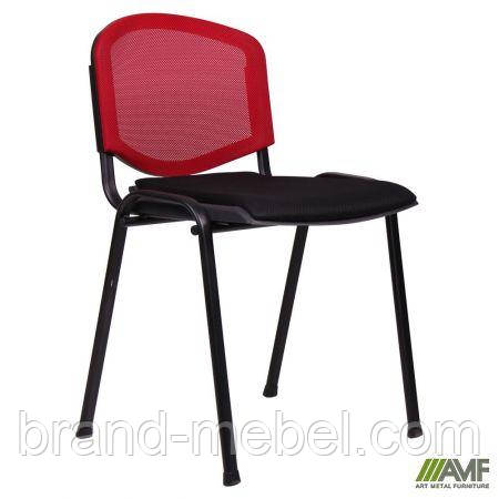 Стілець Призма Веб чорний сидіння Сітка чорна / спинка Сітка червона, фото 1