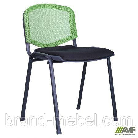 Стілець Призма Веб чорний сидіння Сітка чорна / спинка Сітка лайм, фото 1