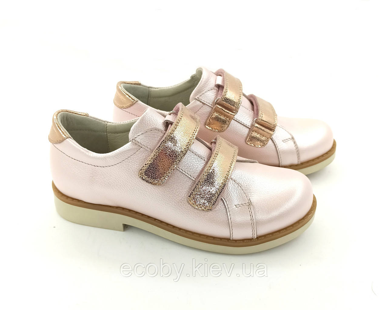 Туфлі ортопедичні дитячі для дівчинки р. 31-36 Ecoby 5602 пудрові