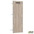 Двері SIG-711 ДСП R до SIG10 (392х1080х18мм) з замком Ручка Чорний/В'яз Ліберті Димчастий, фото 2