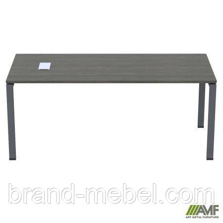 Стіл керівника з фрезеруванням під розетку М203 SIG-220R (1587х800х750мм) Чорний графіт/В'яз Ліберті, фото 1