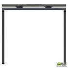 Стіл керівника з фрезеруванням під розетку М203 SIG-223 (1587х800х750мм) Чорний гр/Блеквуд Ячмінний, фото 2