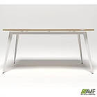 Стіл + USB Delta DL-106 (1590х800х750мм) Блеквуд Ячмінний / Каркас білий, фото 2