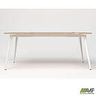 Стіл + USB Delta DL-107 (1790х900х750мм) Блеквуд Ячмінний / Каркас білий, фото 2