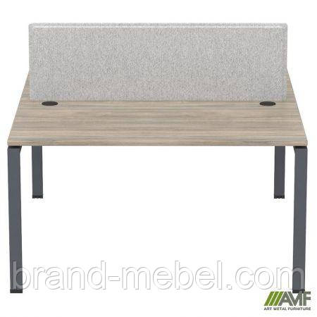 Робоча станція з Перегородкою SIG-165 (1587х1600х750) Чорний граф/В'яз Ліберті/Сірий, фото 1