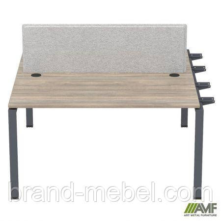 Елемент станції з кронштейнами одинар.+Перегор SIG-534 (1387х1600х750) Чорний граф/В'яз Ліберті/Сірий, фото 1