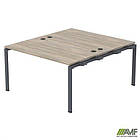 Елемент станції з кронштейнами одинар. SIG-532 (1587х1600х750) Чорний граф/В'яз Ліберті, фото 5