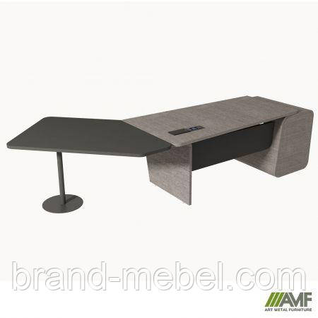 Стіл керівника AT-101 (3210х1456х770) Венге сірий /графіт/чорний графіт, фото 1