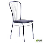 Стілець Цезар хром Шкірозамінник чорний, фото 5