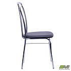 Стілець Цезар хром Шкірозамінник чорний, фото 6