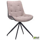 Стілець поворотний Aurora чорний/меланж латте, фото 6