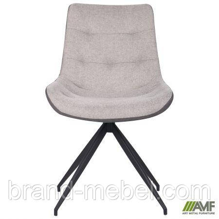 Стілець поворотний Aurora чорний / меланж сильвер, фото 1