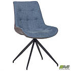 Стілець поворотний Aurora чорний / меланж океан, фото 6