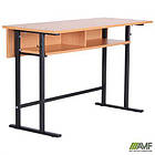 Парта 2-х м. Учнівська з полицею 6 р.г. (1200х500х750мм) бук, фото 7