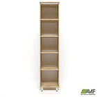 Пенал книжковий відкритий Delta DL-601 (434х420х2078мм) Блеквуд Ячмінний / Опора білий беж, фото 2