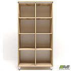 Шафа книжкова відкритий Delta DL-902 (864х420х1685мм) Блеквуд Ячмінний / Опора білий беж, фото 2