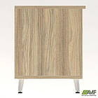 Шафа книжкова відкритий Delta DL-905 (864х420х516мм) Блеквуд Ячмінний / Опора білий беж, фото 3