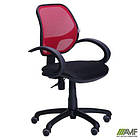 Крісло Байт/АМФ-5 сидіння Сітка чорна/спинка Сітка червона, фото 5