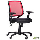 Крісло Онлайн сидіння Сітка чорна/спинка Сітка червона, фото 6