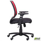 Крісло Онлайн сидіння Сітка чорна/спинка Сітка червона, фото 7