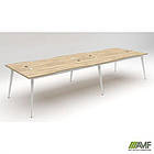 Робоча станція Delta DL-105 (3580х1200х750мм) Блеквуд Ячмінний / Каркас білий, фото 5