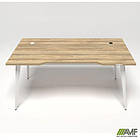 Стіл Delta DL-106 (1590х800х750мм) Блеквуд Ячмінний / Каркас білий, фото 3