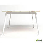 Стіл переговорів Delta DL-110 (1190х1190х750мм) Блеквуд Ячмінний / Каркас білий, фото 2