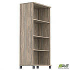 Шафа відкрита SIG-12 (800х420х1600мм) Опора чорний графіт/В'яз Ліберті Димчастий, фото 6