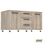 Тумба мобільна SIG-401-1 (1200х600х630мм) Ручки Чорний/В'яз Ліберті Димчастий, фото 5