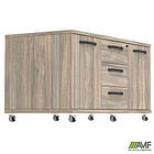 Тумба мобільна SIG-401-1 (1200х600х630мм) Ручки Чорний/В'яз Ліберті Димчастий, фото 6