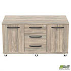 Тумба мобільна SIG-401-1 (1200х600х630мм) Ручки Чорний/В'яз Ліберті Димчастий, фото 7