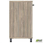 Тумба-помічник SIG-402 (800х420х750мм) Опори, ручки Чорний графіт/В'яз Ліберті Димчастий, фото 7