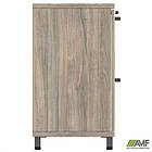 Тумба-помічник SIG-402-1 (1600х420х750мм) Опори, ручки Чорний графіт/В'яз Ліберті Димчастий, фото 7