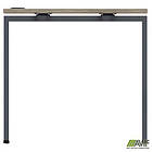 Елемент столу складового з кронштейнами одинар. SIG-340 (1000х800х750мм) Чорний графіт/В'яз Ліберті, фото 2