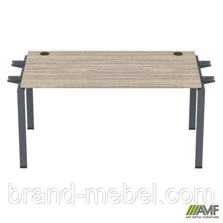 Елемент столу складового з кронштейнами подвійними SIG-351 (1187х800х750мм) Чорний графіт/В'яз Ліберті, фото 1