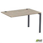 Елемент столу складового з укороченими перемичками SIG-361 (1187х800х750мм) Чорний граф/В'яз Ліберті, фото 5