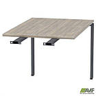 Елемент столу складового з подовженими перемичками SIG-370 (800х800х750мм) Чорний графіт/В'яз Ліберті, фото 2