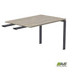 Елемент столу складового з подовженими перемичками SIG-373 (1387х800х750мм) Чорний граф/В'яз Ліберті, фото 5