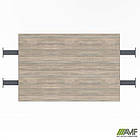 Стільниця столу складного з подовженими перемичками SIG-392 (1387х800х25мм) Чорний гр/В'яз Ліберті, фото 2