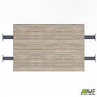 Стільниця столу складового з подовженими перемичками SIG-393 (1587х800х25мм) Чорний гр/В'яз Ліберті, фото 2