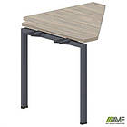 Стіл приставний з кронштейнами SIG-263 (950х950х750мм) Чорний графіт/В'яз Ліберті, фото 5