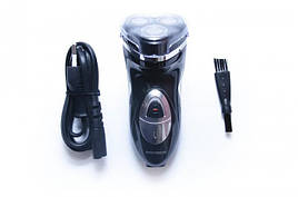 Електрична чоловіча електробритва для бороди Pritech 503 роторна акумуляторна електро бритва для чоловіків