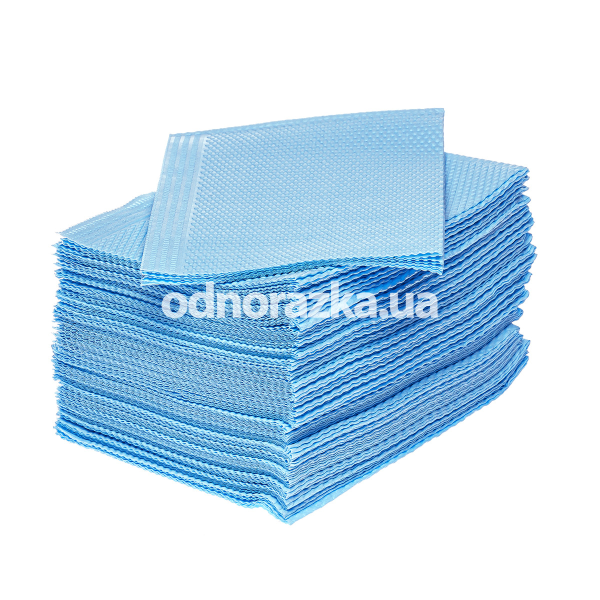 Стоматологічні нагрудники (серветки) 40х33 см, блакитні 20 гр/м2, 500 шт