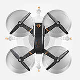 Квадрокоптер з камерою дрон складаний Радіокерований міні з пультом Phantom D5HW WiFi акумулятор, фото 3