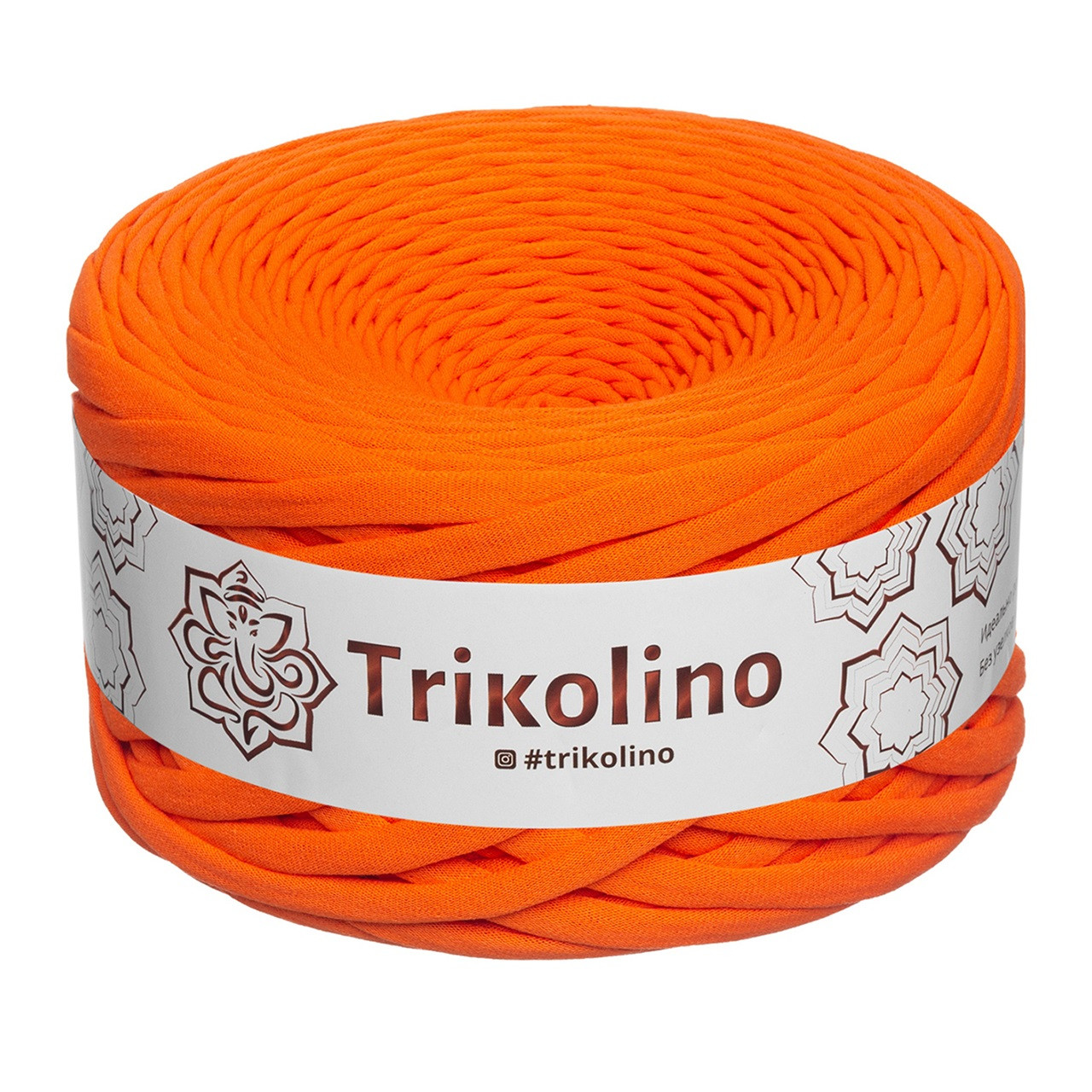 Трикотажна пряжа Trikolino, 7-9 мм., 50 м., Гарбузовий мус, нитки для в'язання
