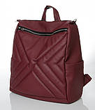 Жіночий шкільний рюкзак-сумка для дівчинки підлітка старшокласниці 8 - 11 клас, студентки бордовий, фото 5