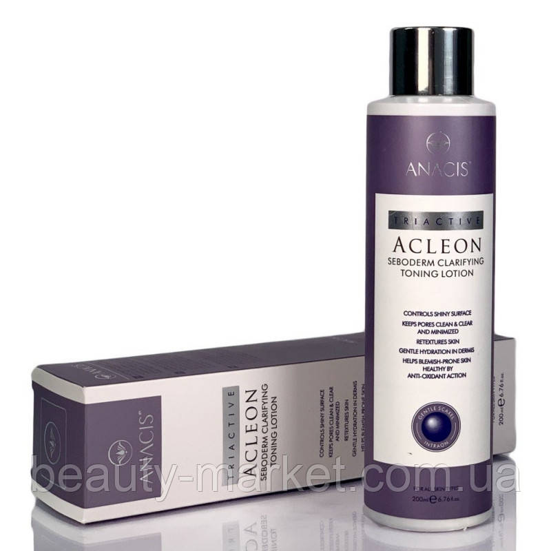 Тонізуючий лосьйон all-in-one для проблемної та жирної шкіри Acleon Seboderm Clarifying Toning Lotion